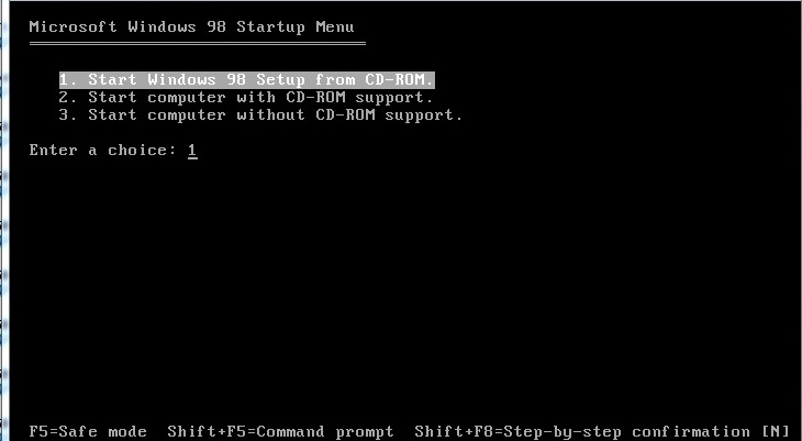 dosbox windows 98 boot in safe mode