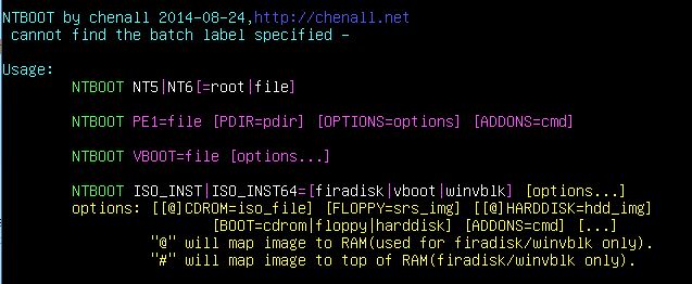 grub4dos boot windows on root