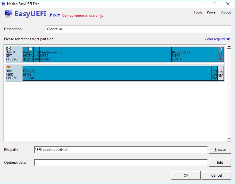 Clonezilla uefi hot sale boot usb