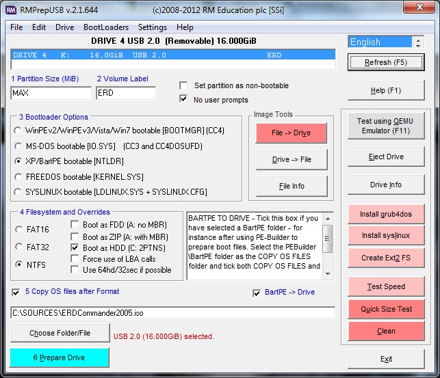 Erd commander iso