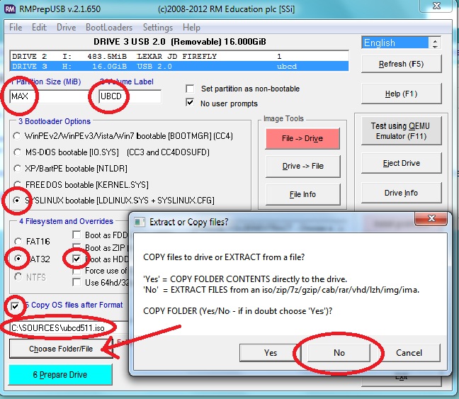 – INSTALL THE ULTIMATE BOOT CD ONTO A USB DRIVE - RMPrepUSB