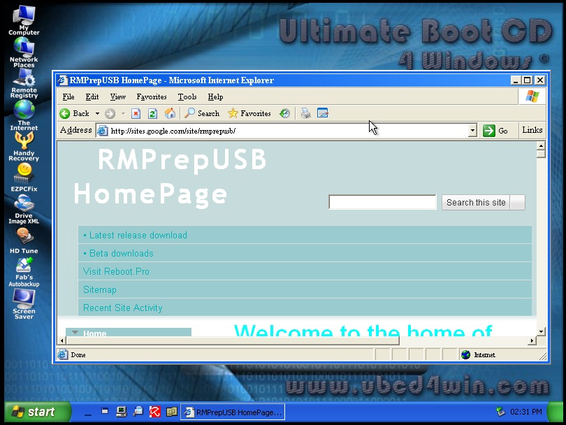 024 – Boot UBCD for Windows XP or XP PE\BartPE RMPrepUSB